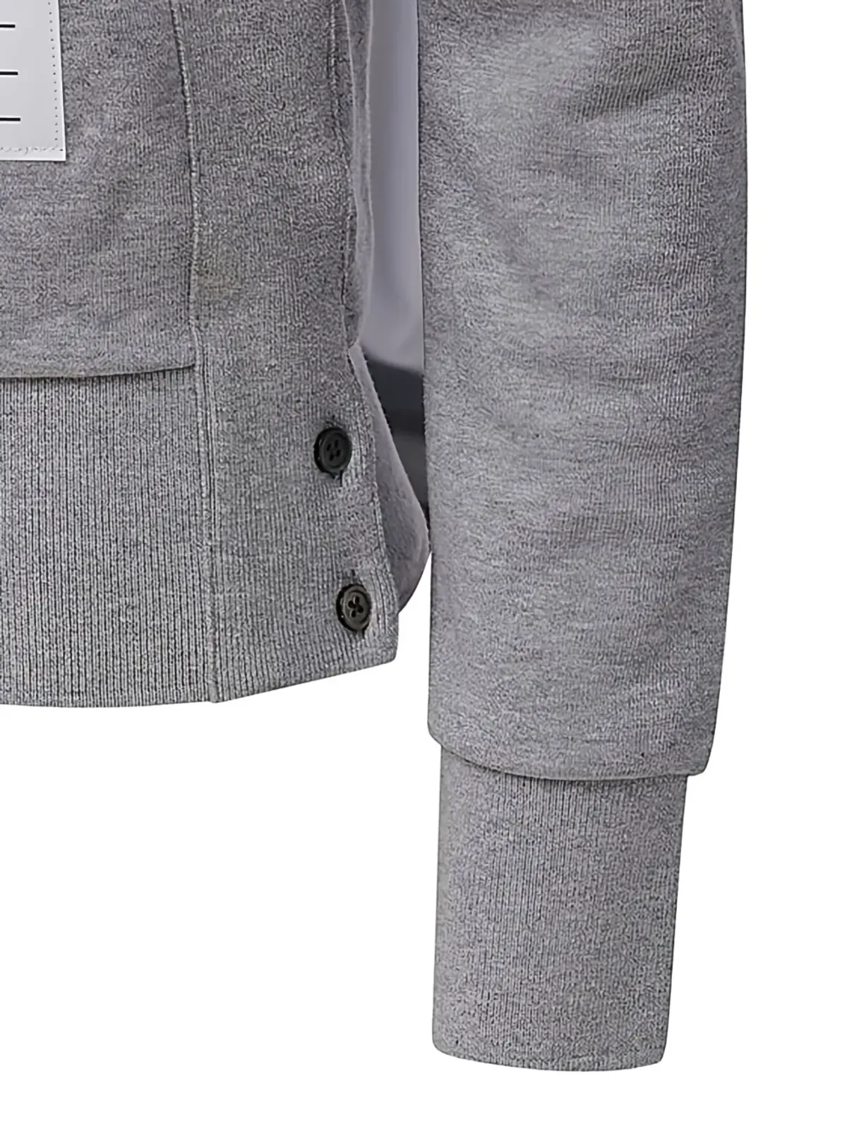 Thom Browne ループバック4バー スウェットシャツ グレー - 画像4