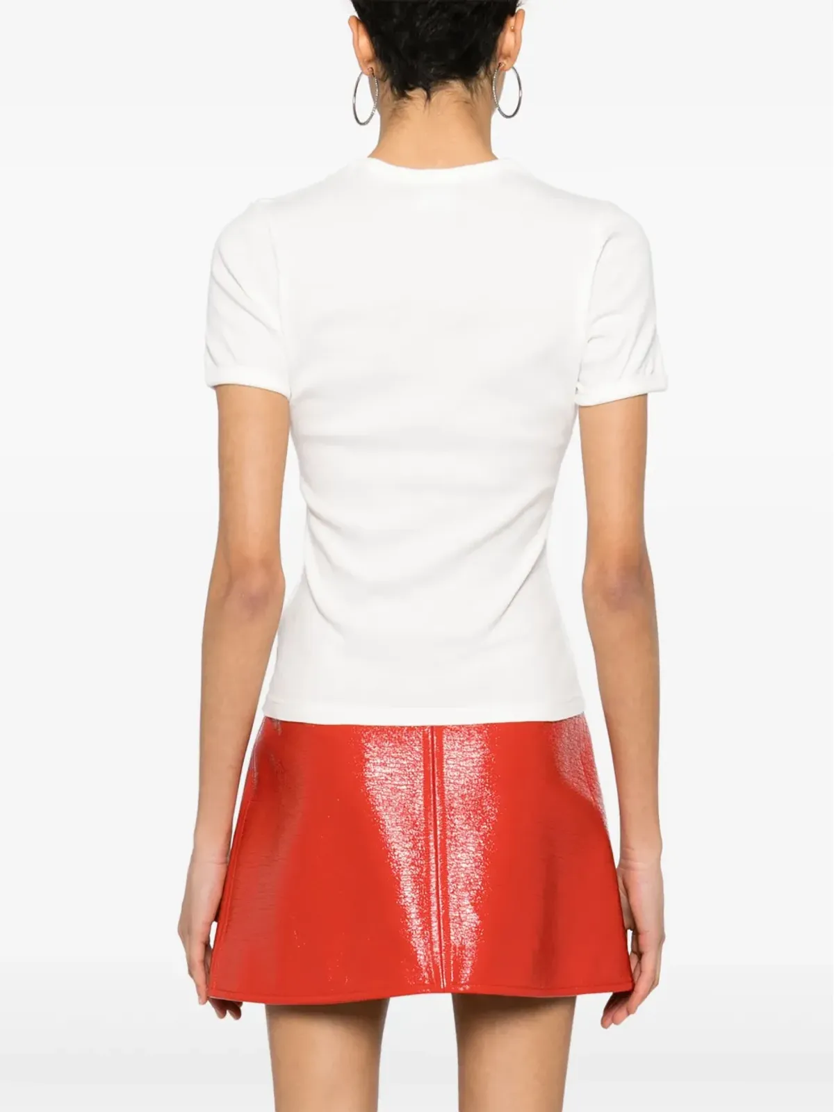 Courrèges Reedition コントラスト コットン Tシャツ - ホワイト - 画像4