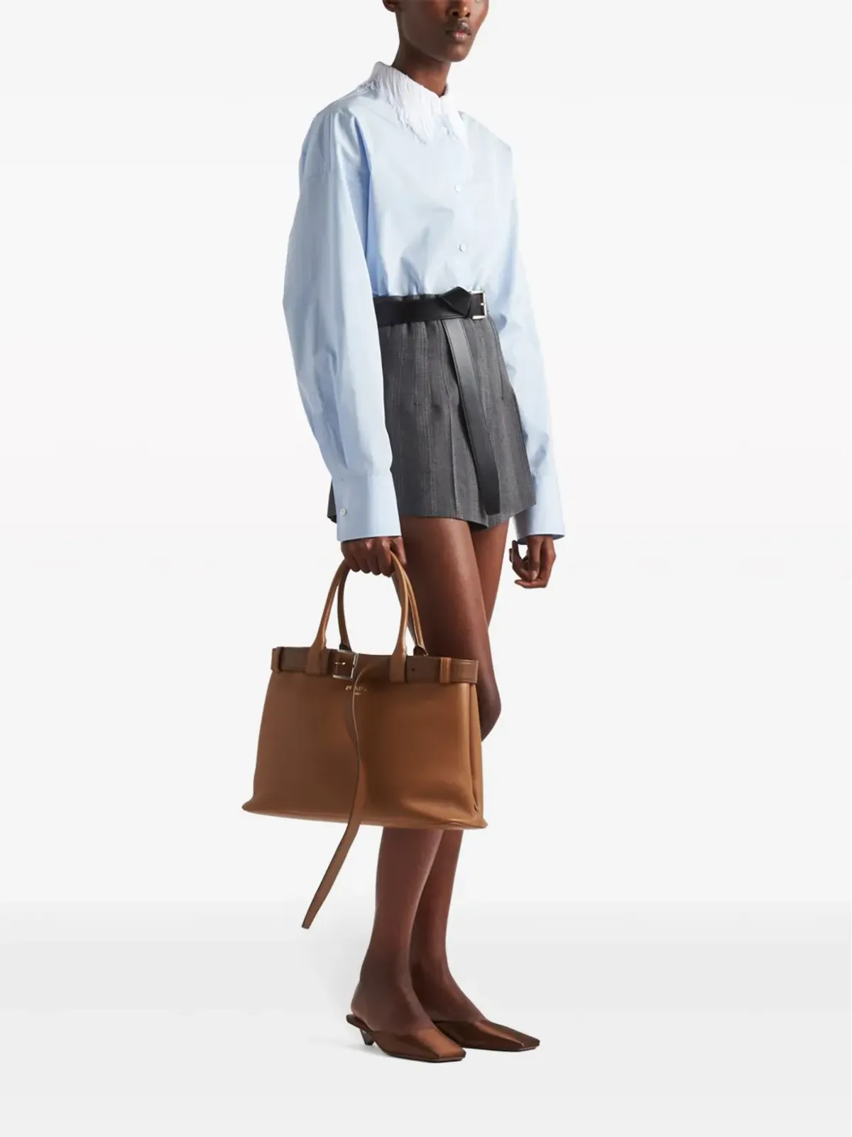 Prada 大型バックル付きトートバッグ - 画像2