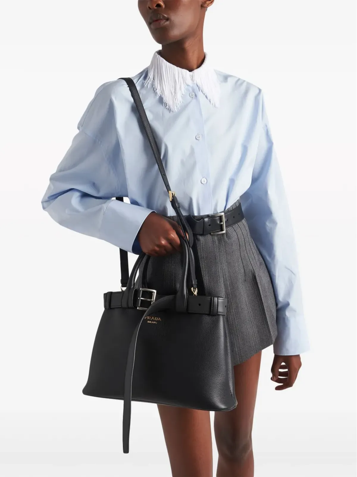 Prada 小さなバックル付きトートバッグ - 画像3