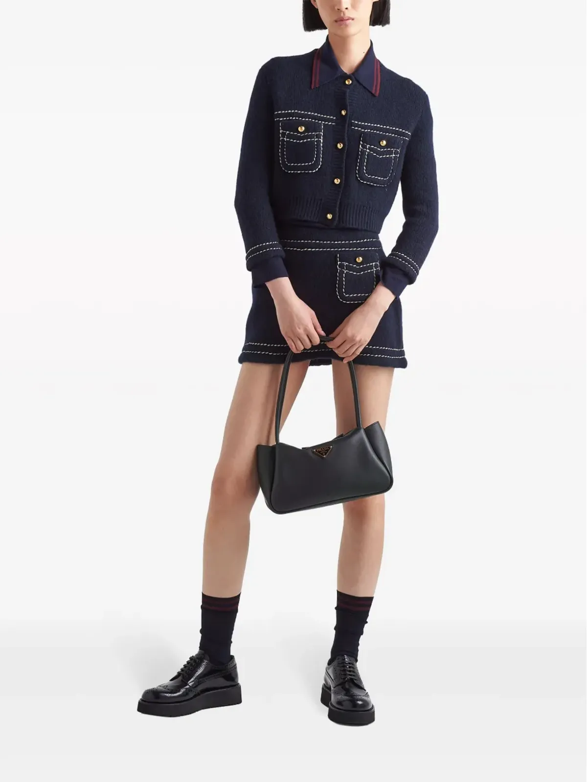 Prada ダーリン ショルダーバッグ ミディアム ブラック - 画像2