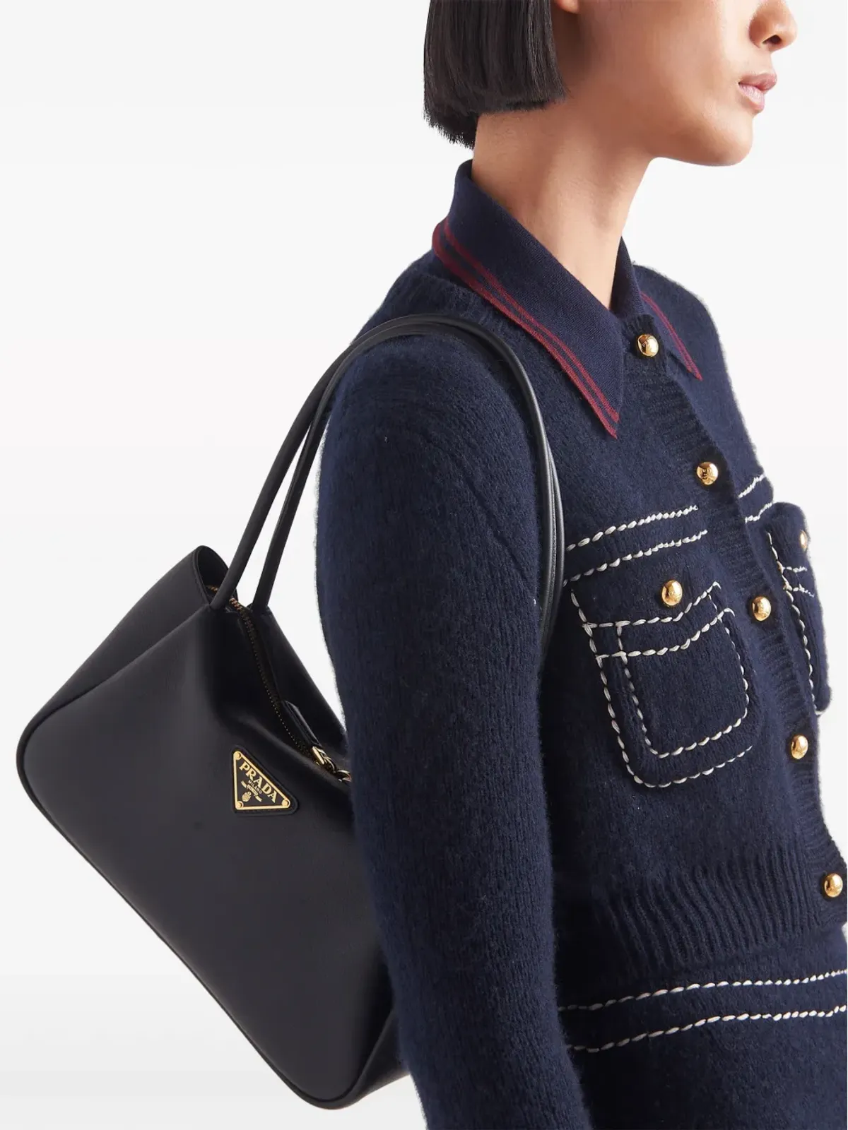 Prada ダーリン ショルダーバッグ ミディアム ブラック - 画像3