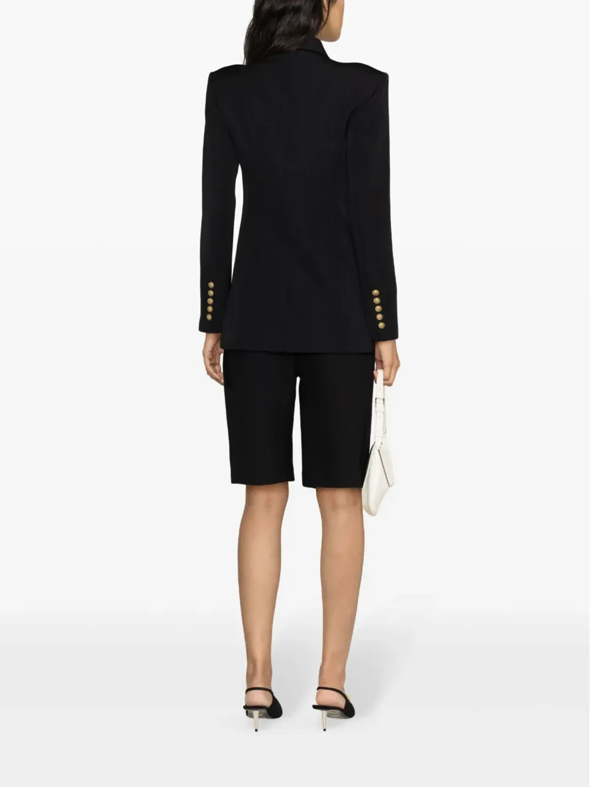 Balmain シングルブレスト ヴァージンウール ブレザー - ブラック - 画像4
