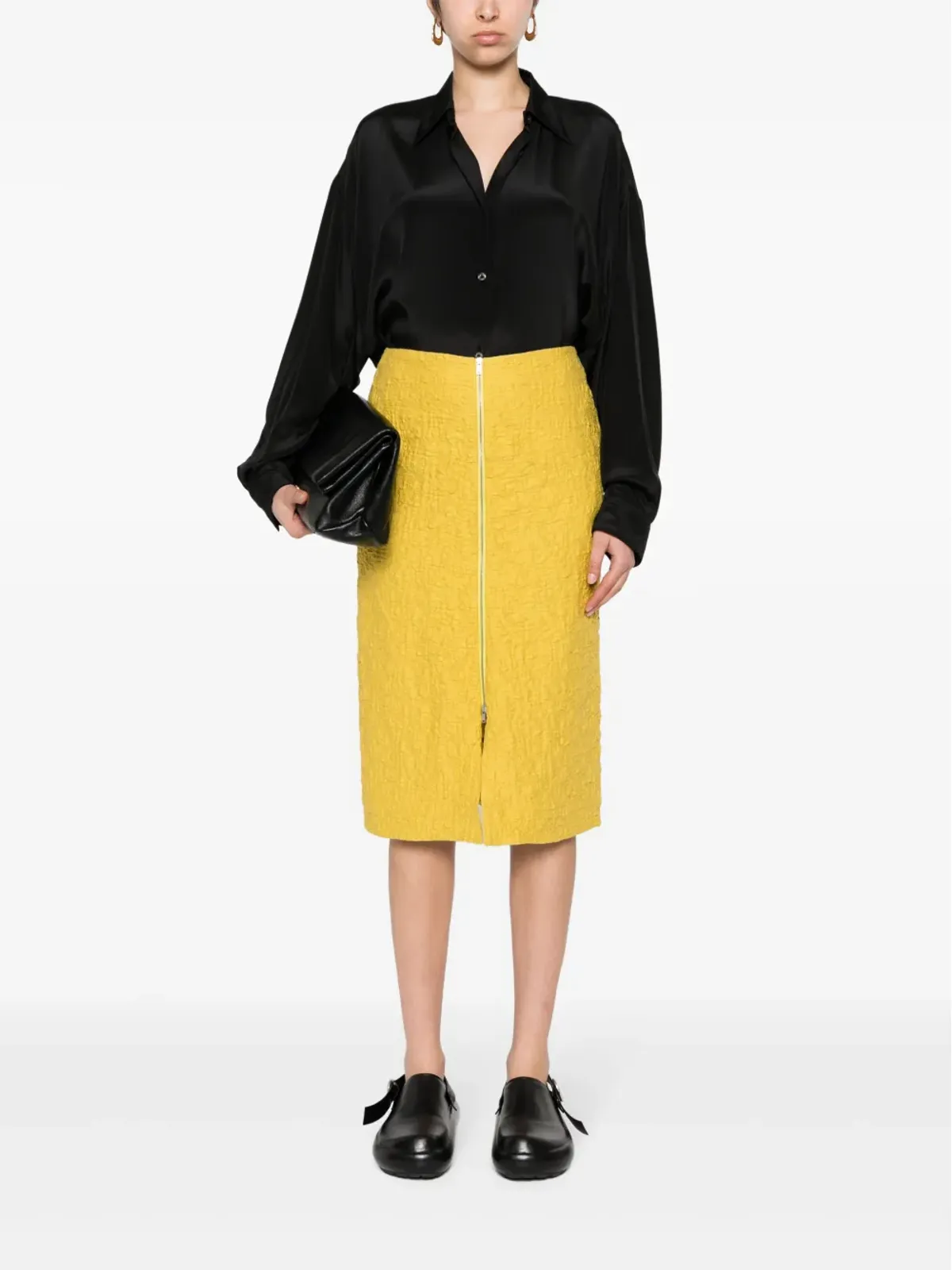Jil Sander クローケ ミディスカート - グリーン - 画像2