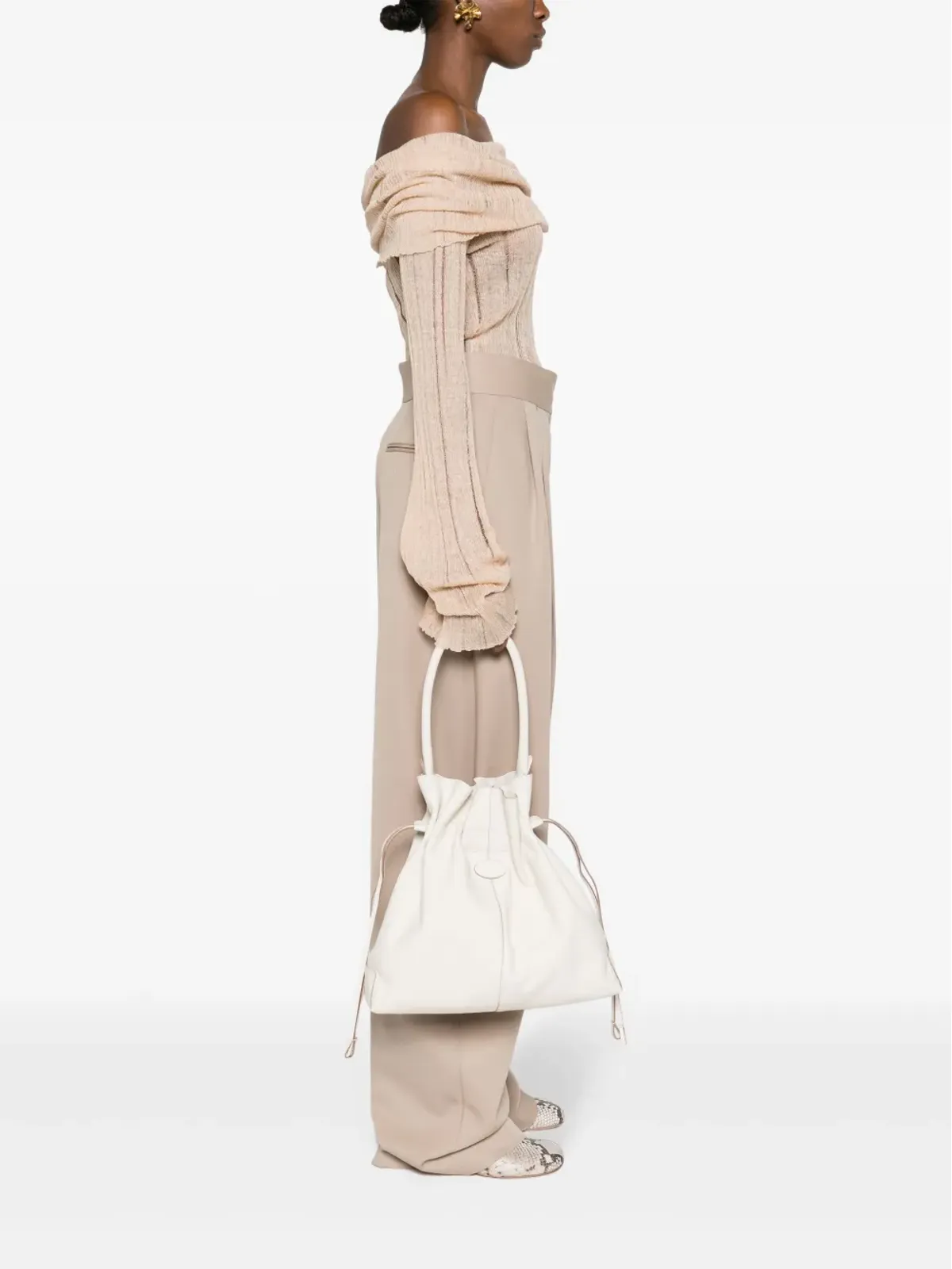 Tod's DIレザー バケットバッグ - ホワイト - 画像2