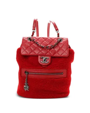 CHANEL ビンテージ 2015 パリ＝ザルツブルク シアリング バックパック 赤 - サムネイル1