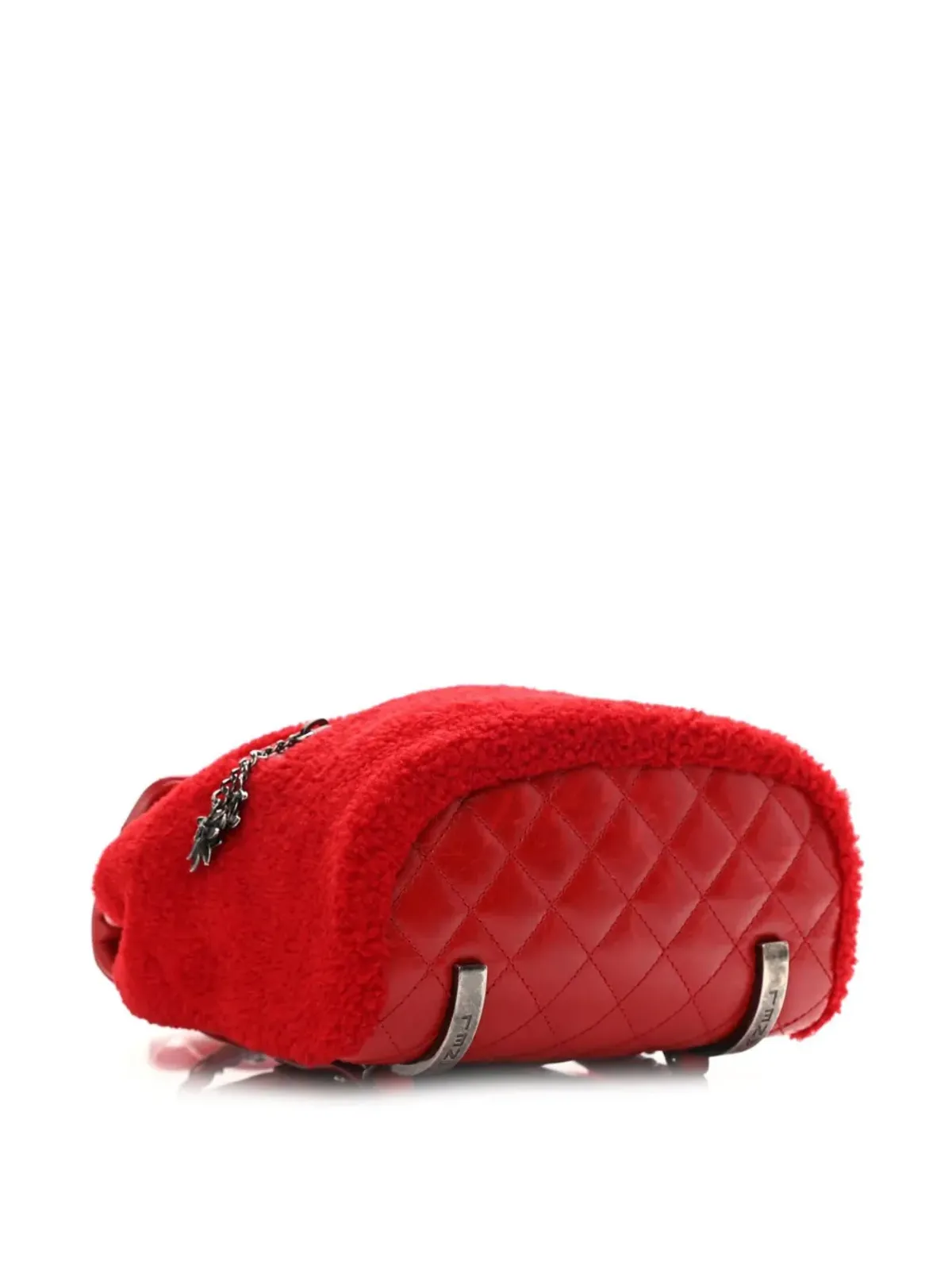 CHANEL ビンテージ 2015 パリ＝ザルツブルク シアリング バックパック 赤 - 画像3