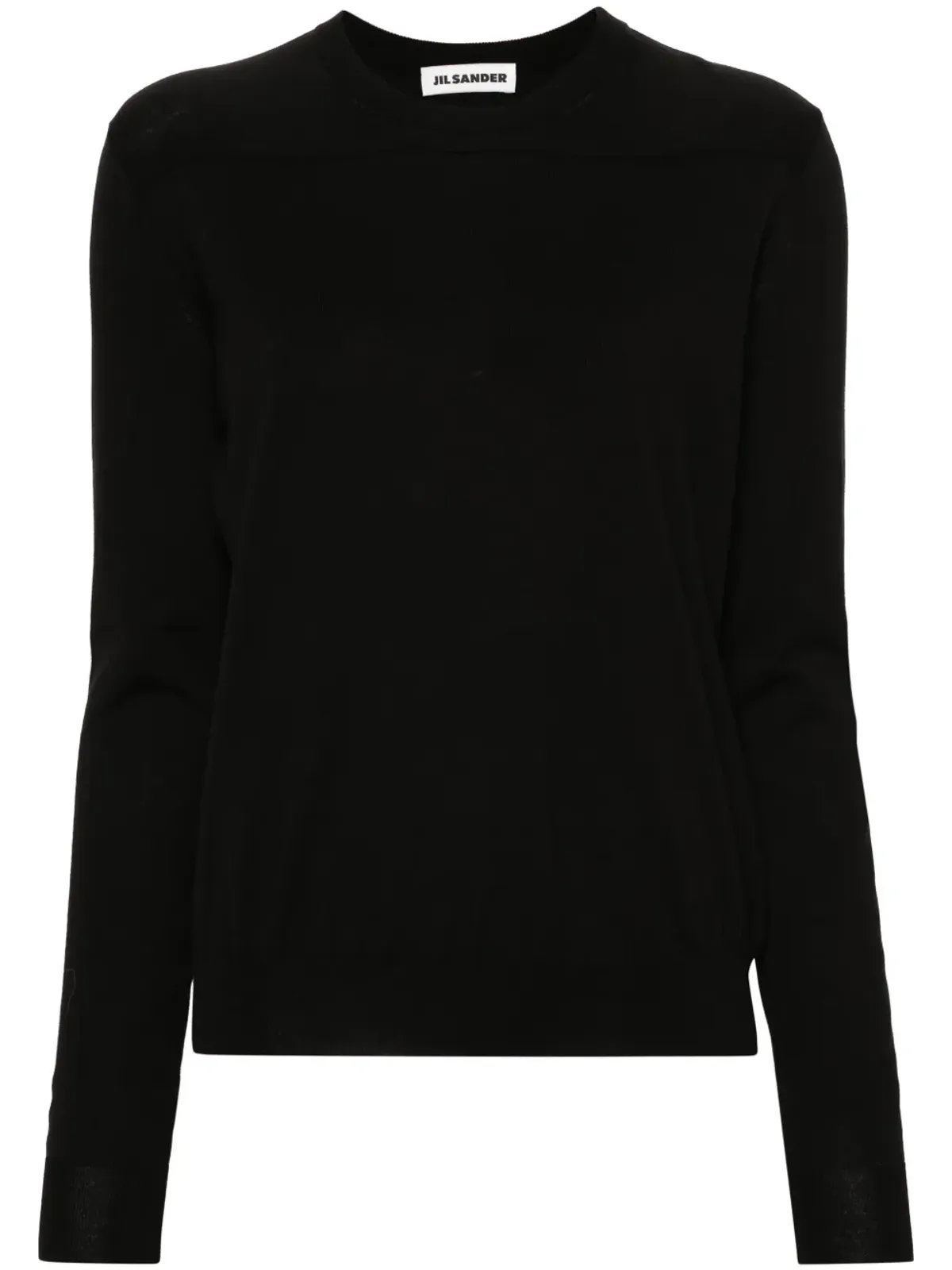Jil Sander リブ編みコットンジャンパー - ブラック - 画像1
