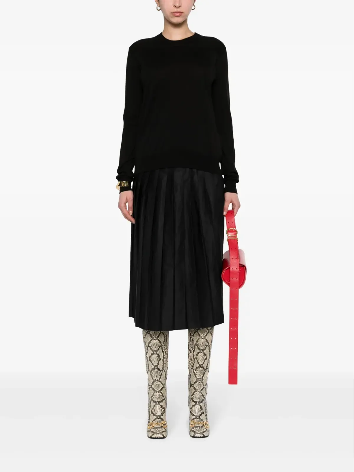 Jil Sander リブ編みコットンジャンパー - ブラック - 画像2