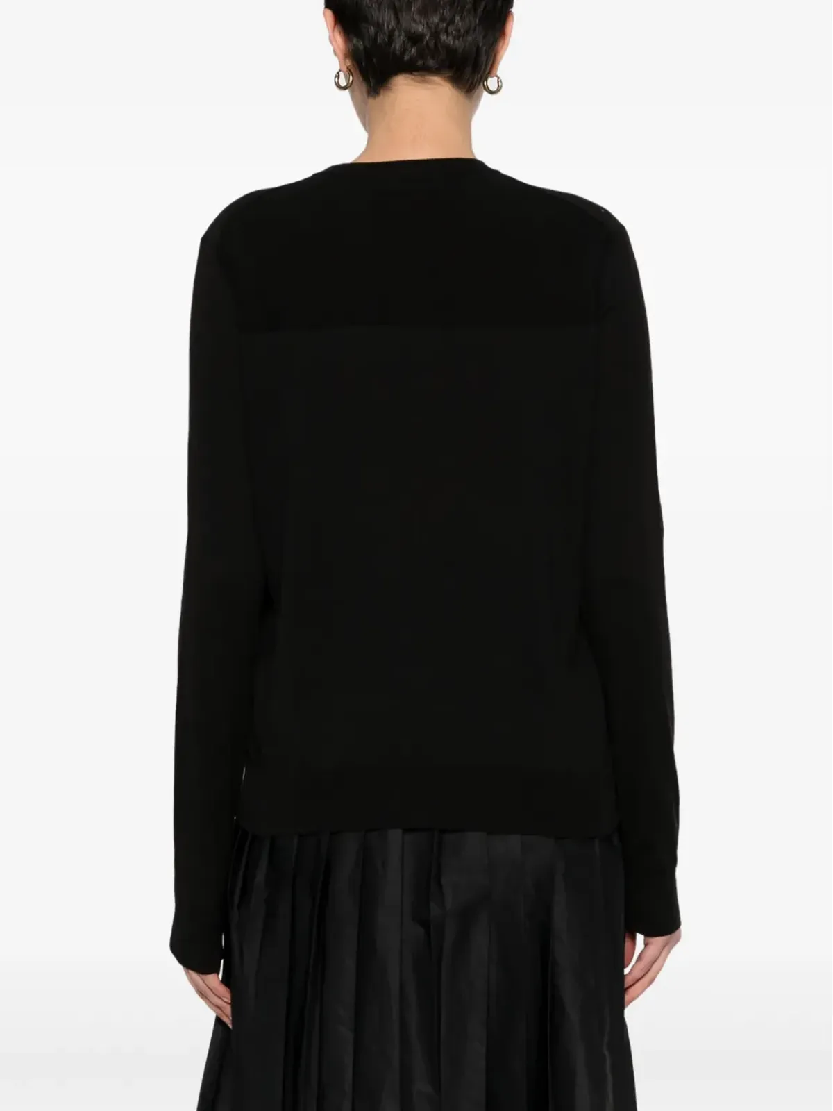 Jil Sander リブ編みコットンジャンパー - ブラック - 画像4