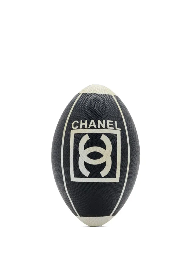 CHANEL Pre-Owned CHANEL ビンテージ 2007 ロゴプリント ラグビーボール ブラックの商品画像