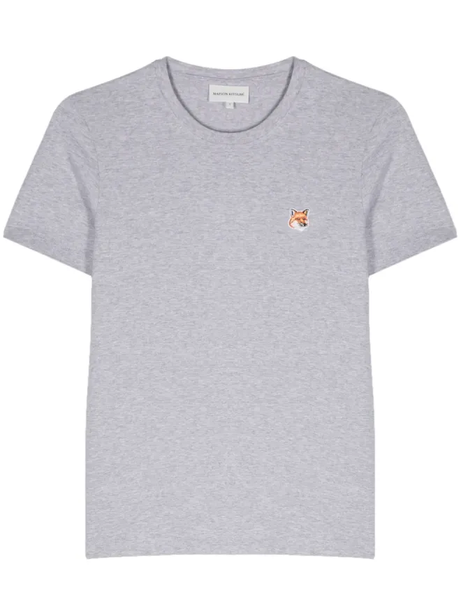 Maison Kitsuné Maison Kitsuné キツネのモチーフ コットン Tシャツ - グレーの商品画像