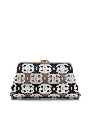 CHANEL ビンテージ 2008年 ランウェイ CCロゴ メタリック クラッチバッグ - シルバー - サムネイル2