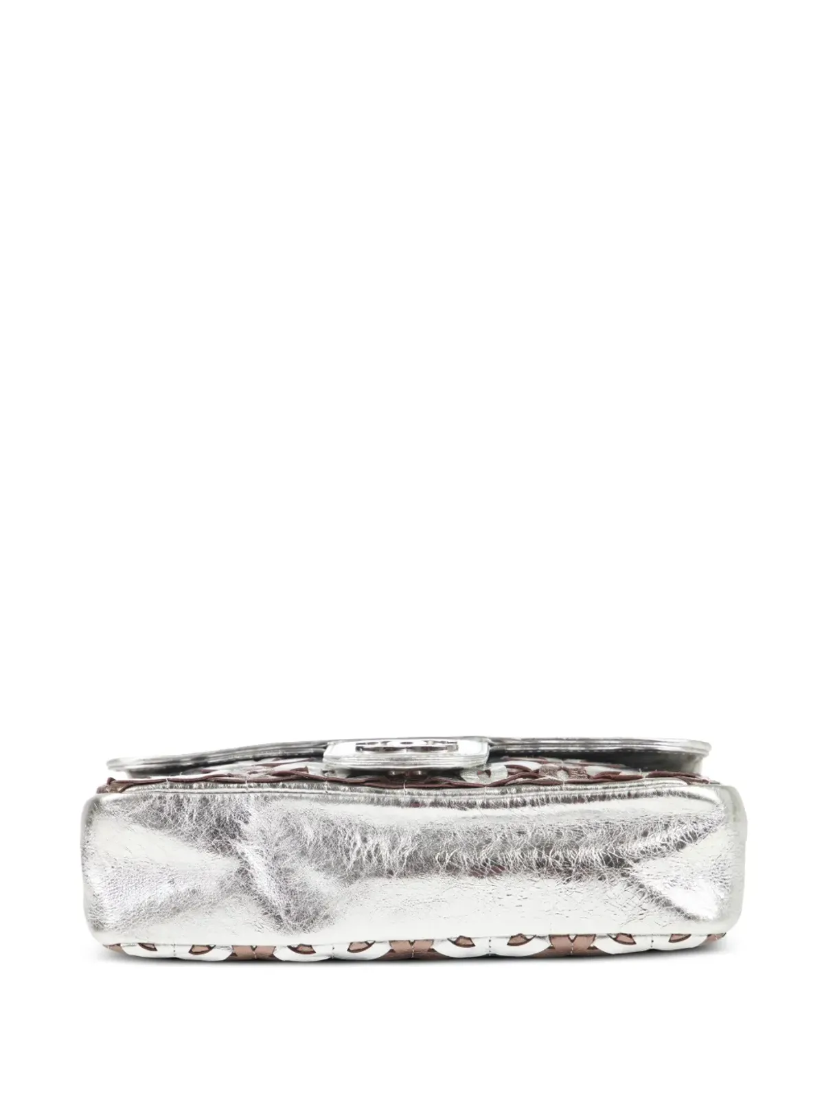 CHANEL ビンテージ クラシックフラップ メタリック ショルダーバッグ - シルバー - 画像5