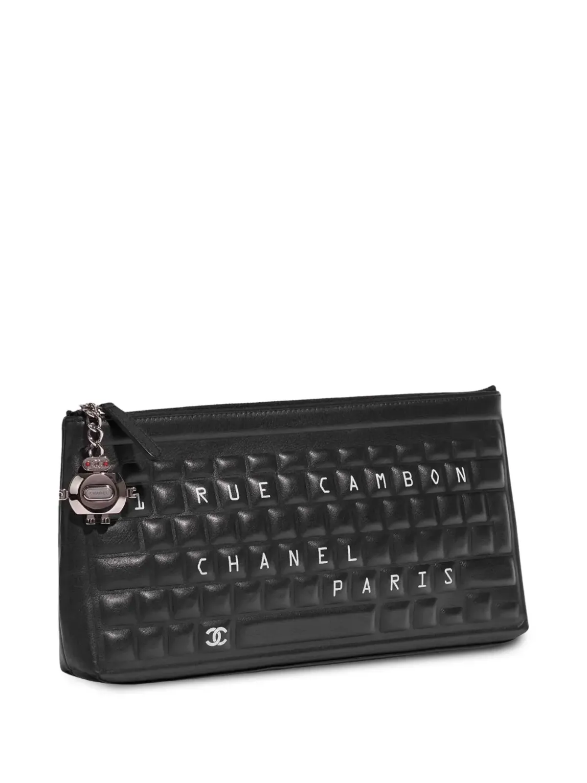 CHANEL ビンテージ 2017年 アイコニック ノベルティ キーボードクラッチバッグ - ブラック - 画像3
