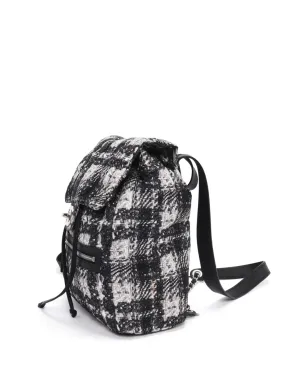 CHANEL Pre-Owned ビンテージ CCターンロック ツイード バックパック ブラック - サムネイル3