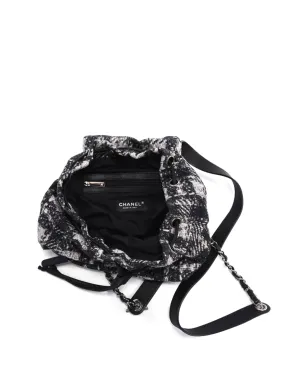CHANEL Pre-Owned ビンテージ CCターンロック ツイード バックパック ブラック - サムネイル4