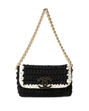 CHANEL ビンテージ ミディアム クロッシェ フラップ ショルダーバッグ - ブラック - サムネイル2