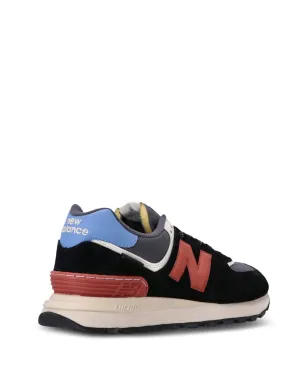 New Balance 574 パネルドスニーカー ブラック - サムネイル4