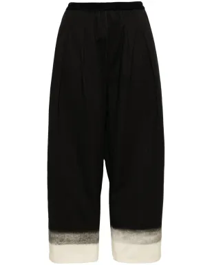 Maison Margiela ピンストライプ ワイドレッグ パンツ ブラック - サムネイル1