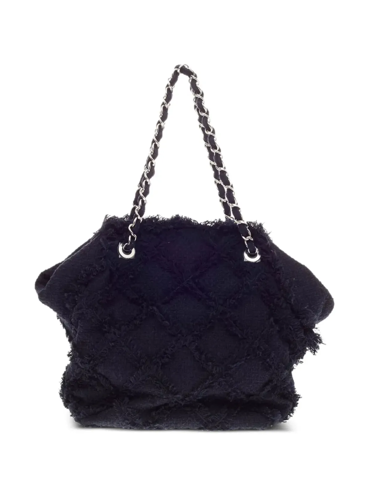 CHANEL ビンテージ 2009年頃 クロッシェ ネイチャー トートバッグ ブラック - 画像2