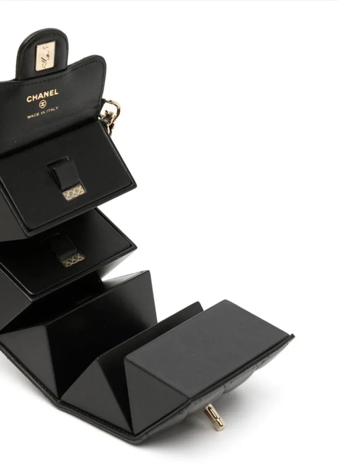 CHANEL ビンテージ ミニフラップ アコーディオン ジュエリーボックス - 画像4