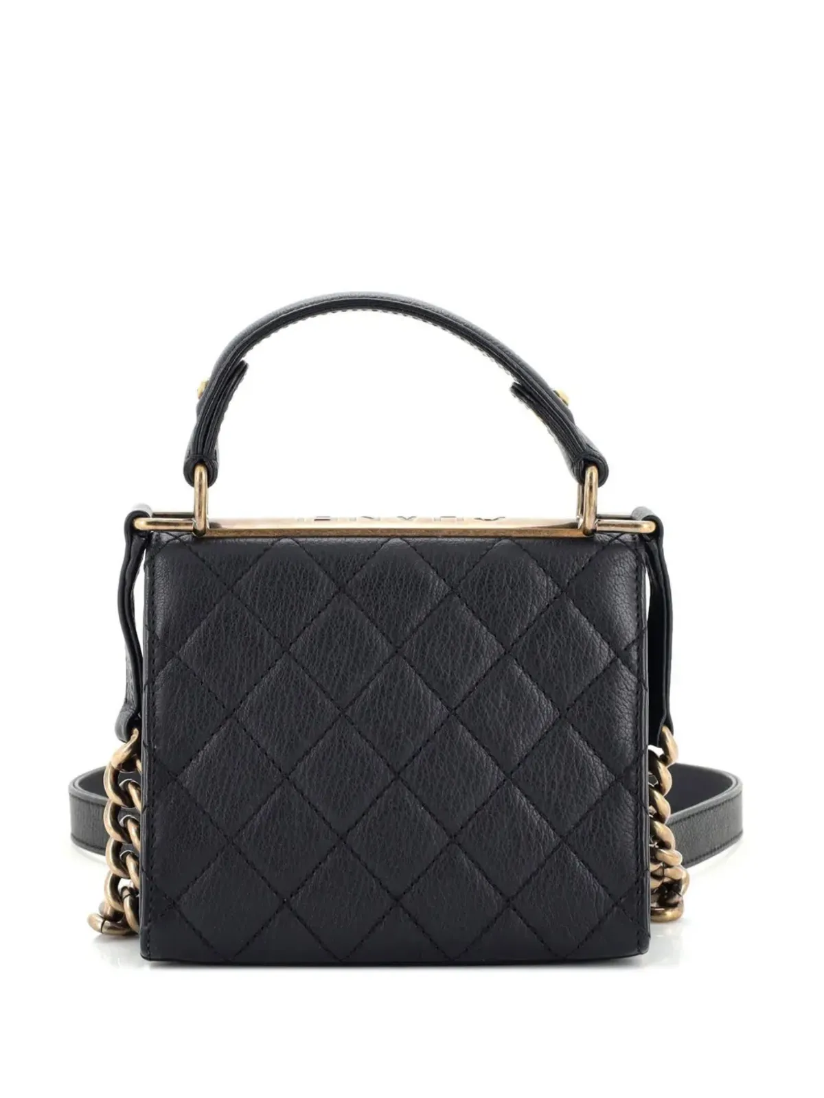 CHANEL ビンテージ 2013年 ミニ・ケリー クラシック フラップ トート バッグ - ブラック - 画像2