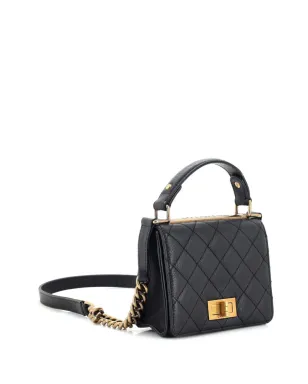 CHANEL ビンテージ 2013年 ミニ・ケリー クラシック フラップ トート バッグ - ブラック - サムネイル3