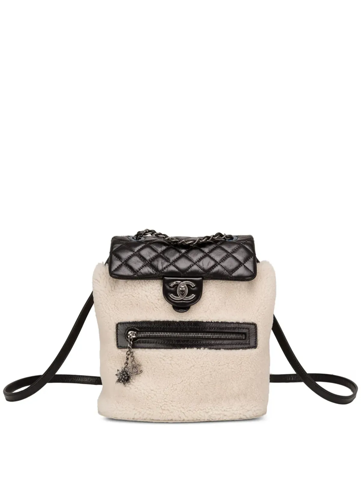 CHANEL ビンテージ Mountain shearling バックパック - ブラック - 画像1
