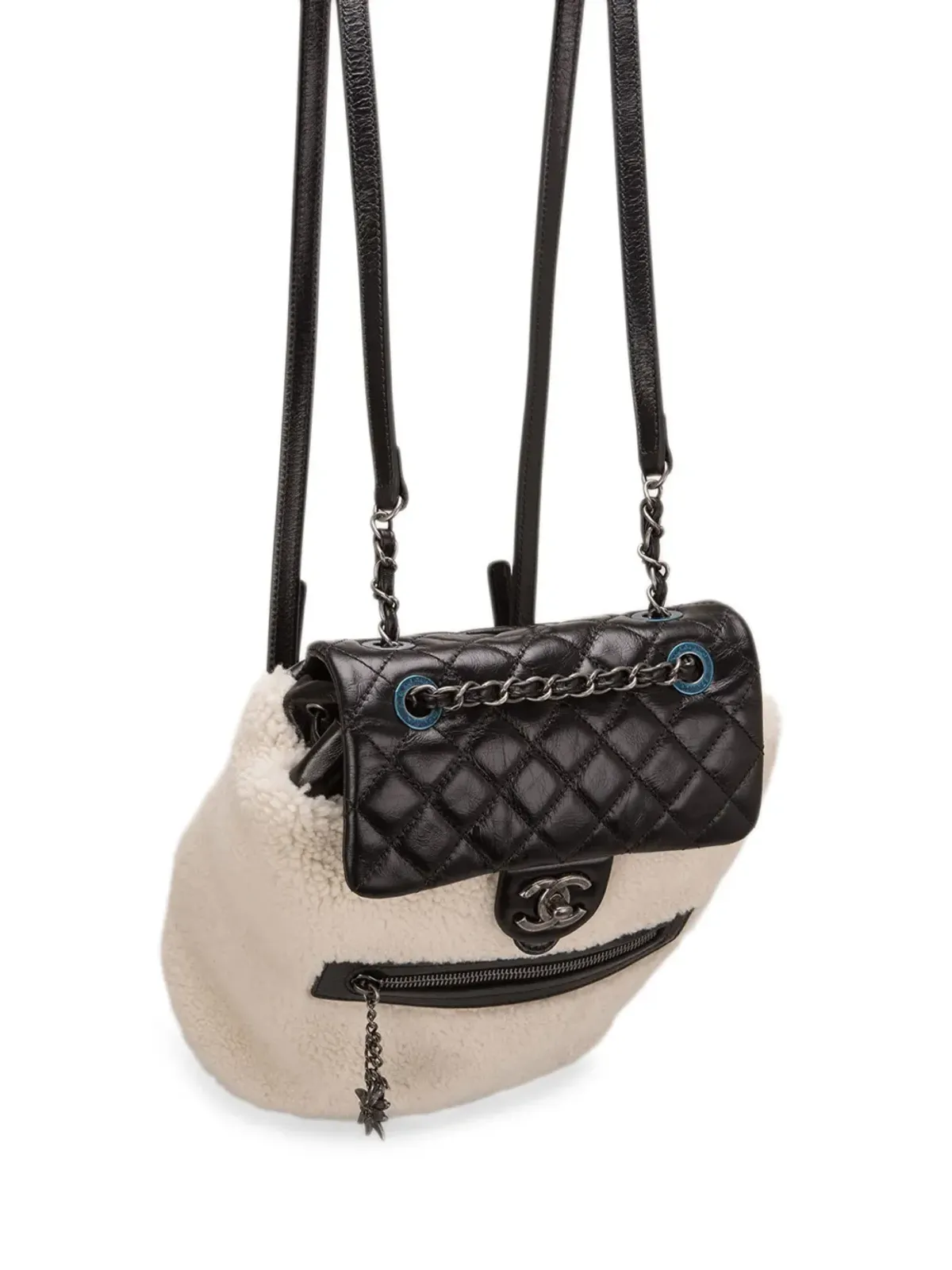 CHANEL ビンテージ Mountain shearling バックパック - ブラック - 画像3