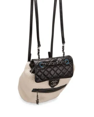 CHANEL ビンテージ Mountain shearling バックパック - ブラック - サムネイル3