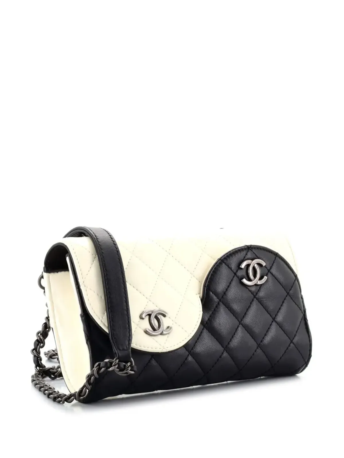 CHANEL ビンテージ 2016 Yin Yang チェーン付きウォレット - ブラック - 画像3