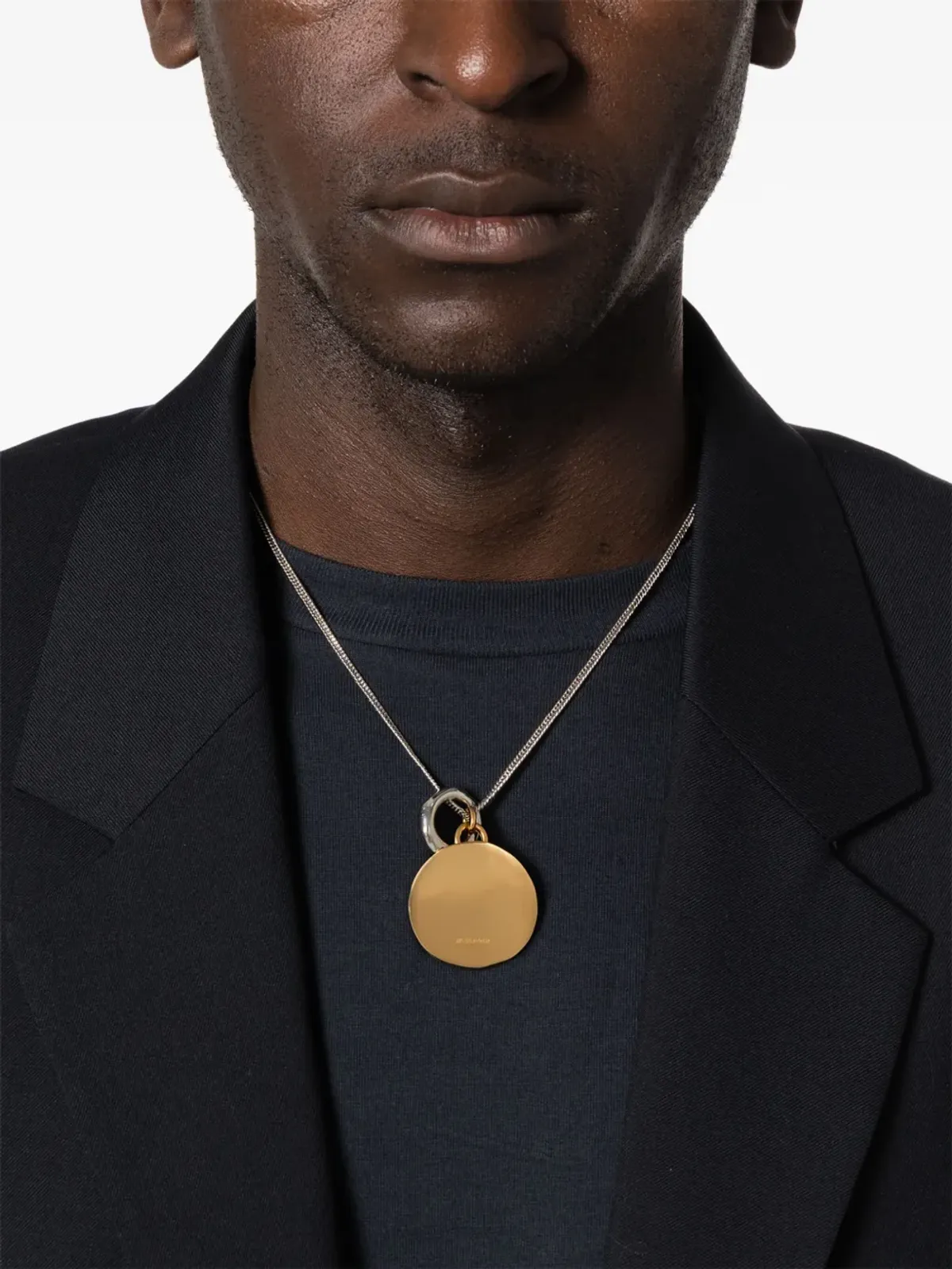 Jil Sander ツートーン刻印入り ネックレス - イエロー - 画像2
