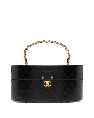 CHANEL ビンテージ 1988 トレインケース バニティバッグ - ブラック - サムネイル1