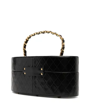 CHANEL ビンテージ 1988 トレインケース バニティバッグ - ブラック - サムネイル3