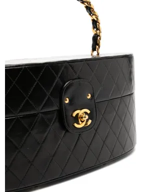 CHANEL ビンテージ 1988 トレインケース バニティバッグ - ブラック - サムネイル4