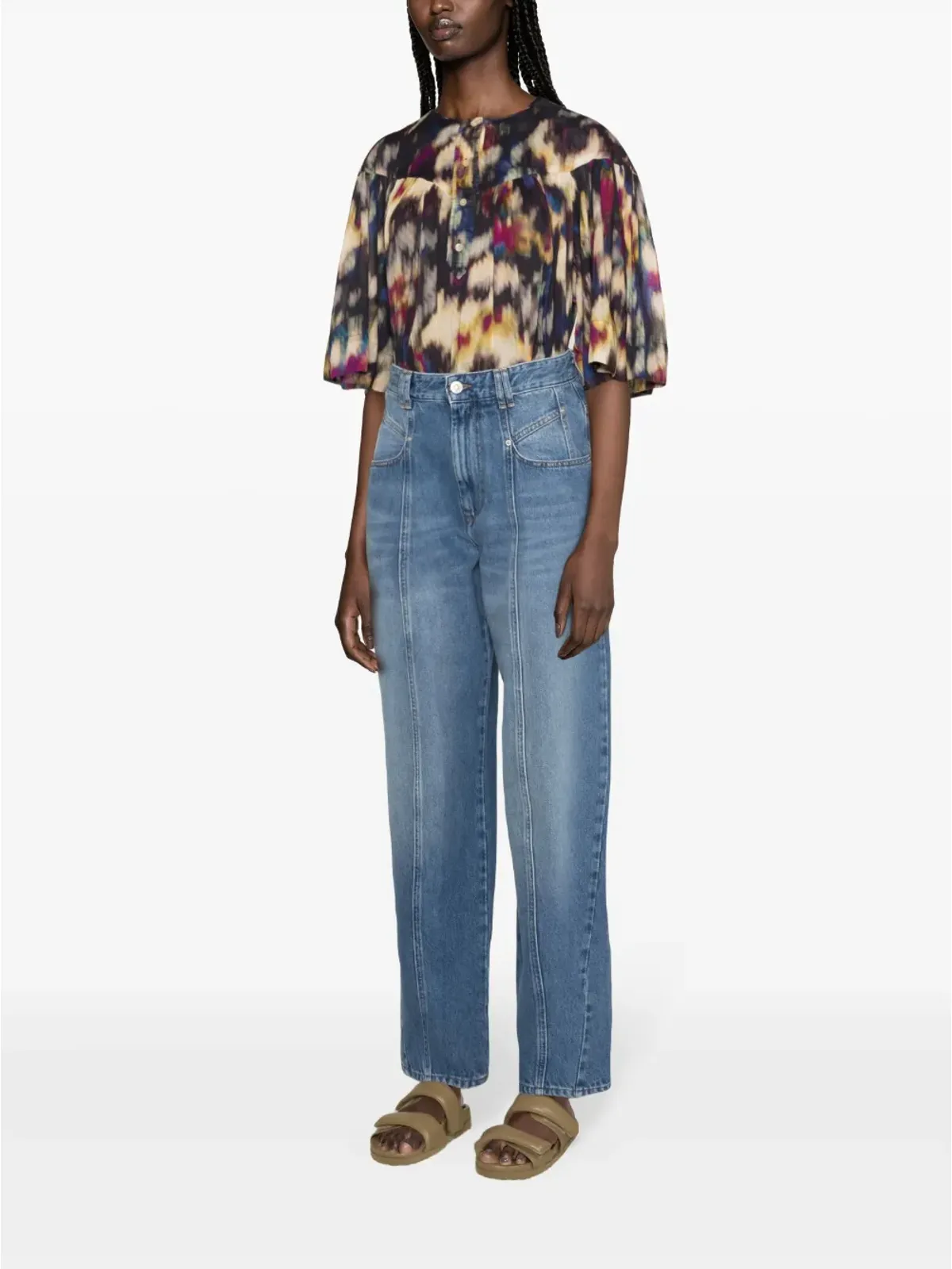 ISABEL MARANT ベタン ハイライズ ボーイフレンドジーンズ - ブルー - 画像3