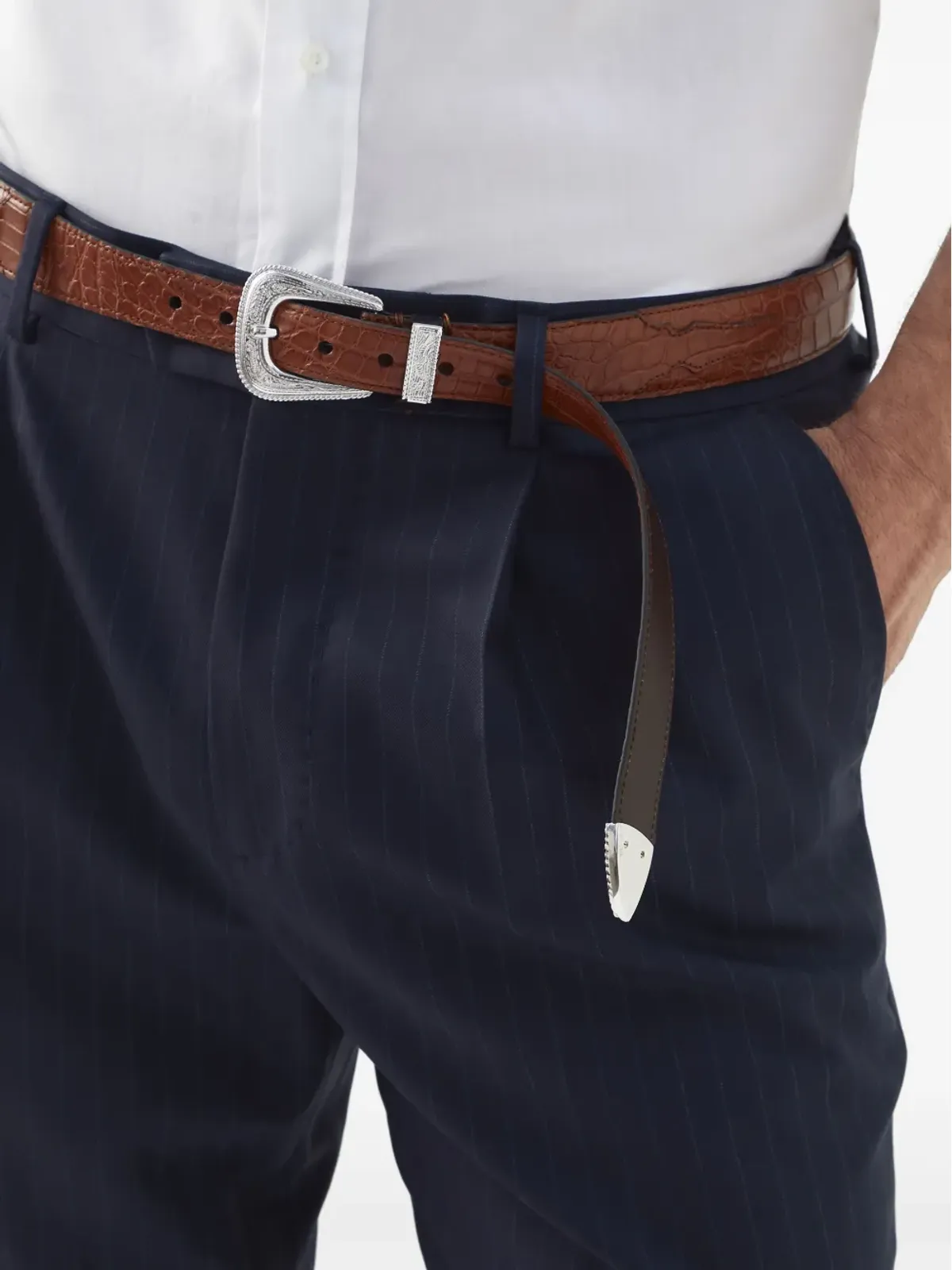 Brunello Cucinelli テーパードパンツ（ウール） ブルー - 画像5