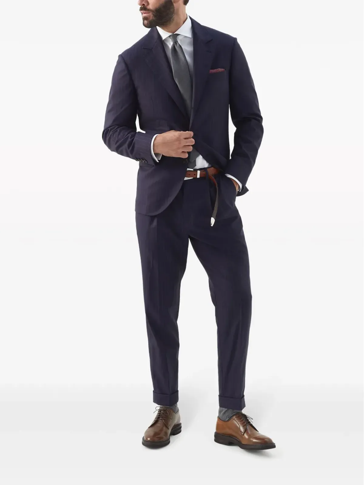 Brunello Cucinelli テーパードパンツ（ウール） ブルー - 画像2