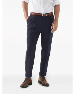 Brunello Cucinelli テーパードパンツ（ウール） ブルー - サムネイル3