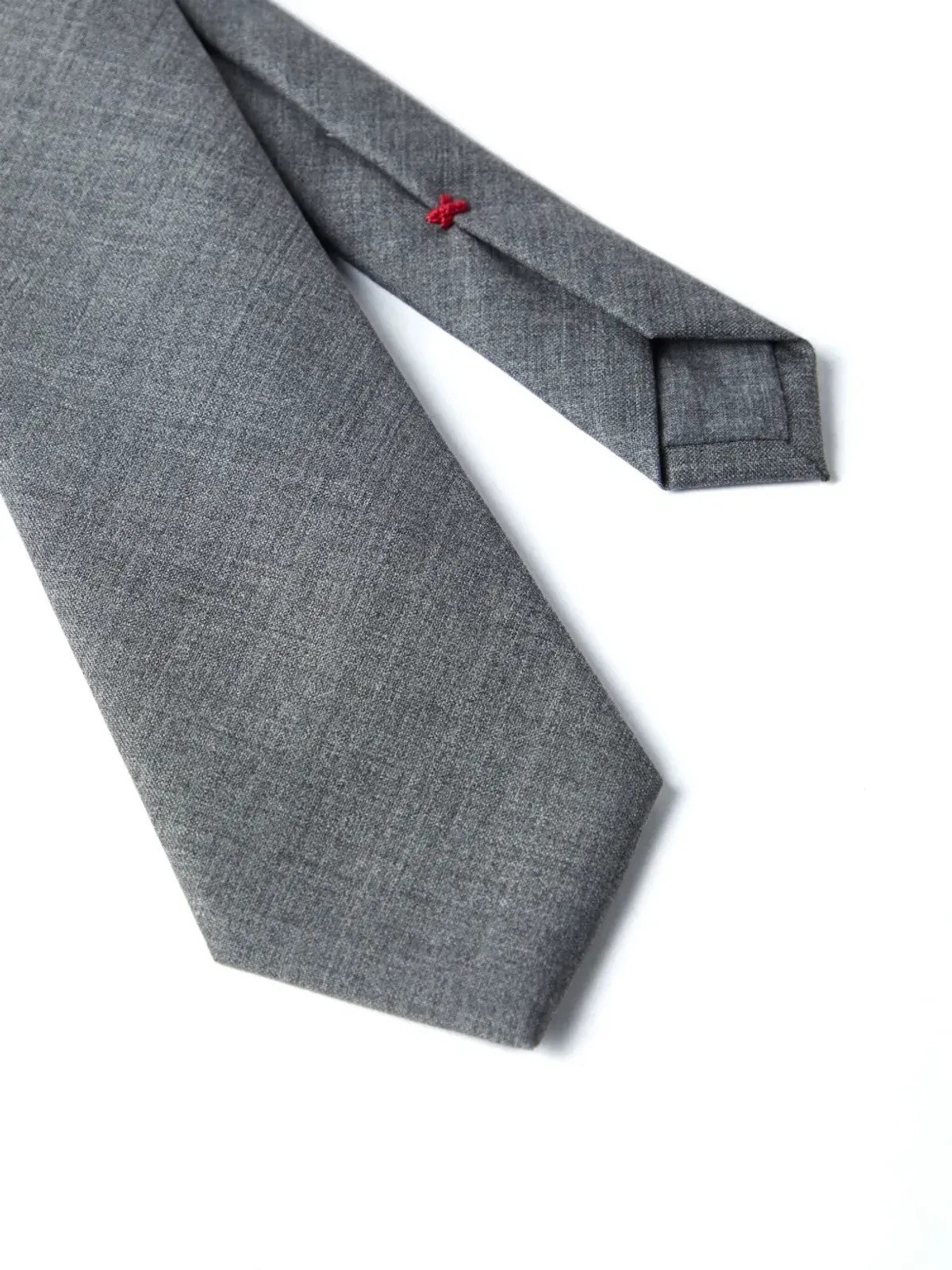 Brunello Cucinelli ヴァージンウール ネクタイ グレー - 画像2