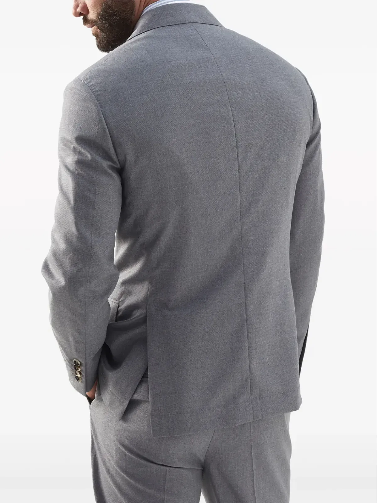 Brunello Cucinelli シングルブレスト スーツブレザー - グレー - 画像5