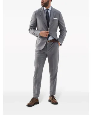 Brunello Cucinelli シングルブレスト スーツブレザー - グレー - サムネイル2