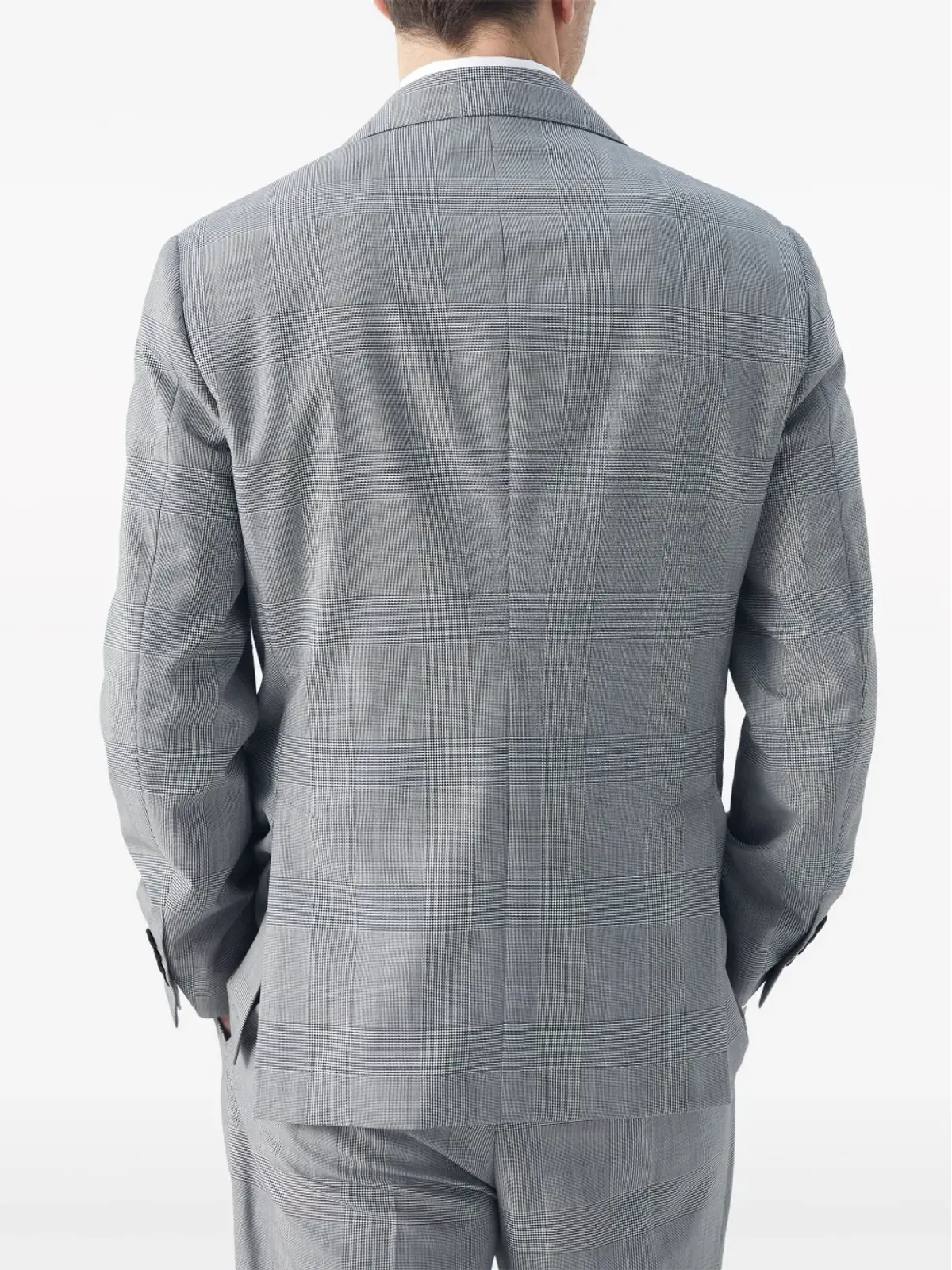 Brunello Cucinelli チェック柄 バージンウール ブレザー - ブラック - 画像3