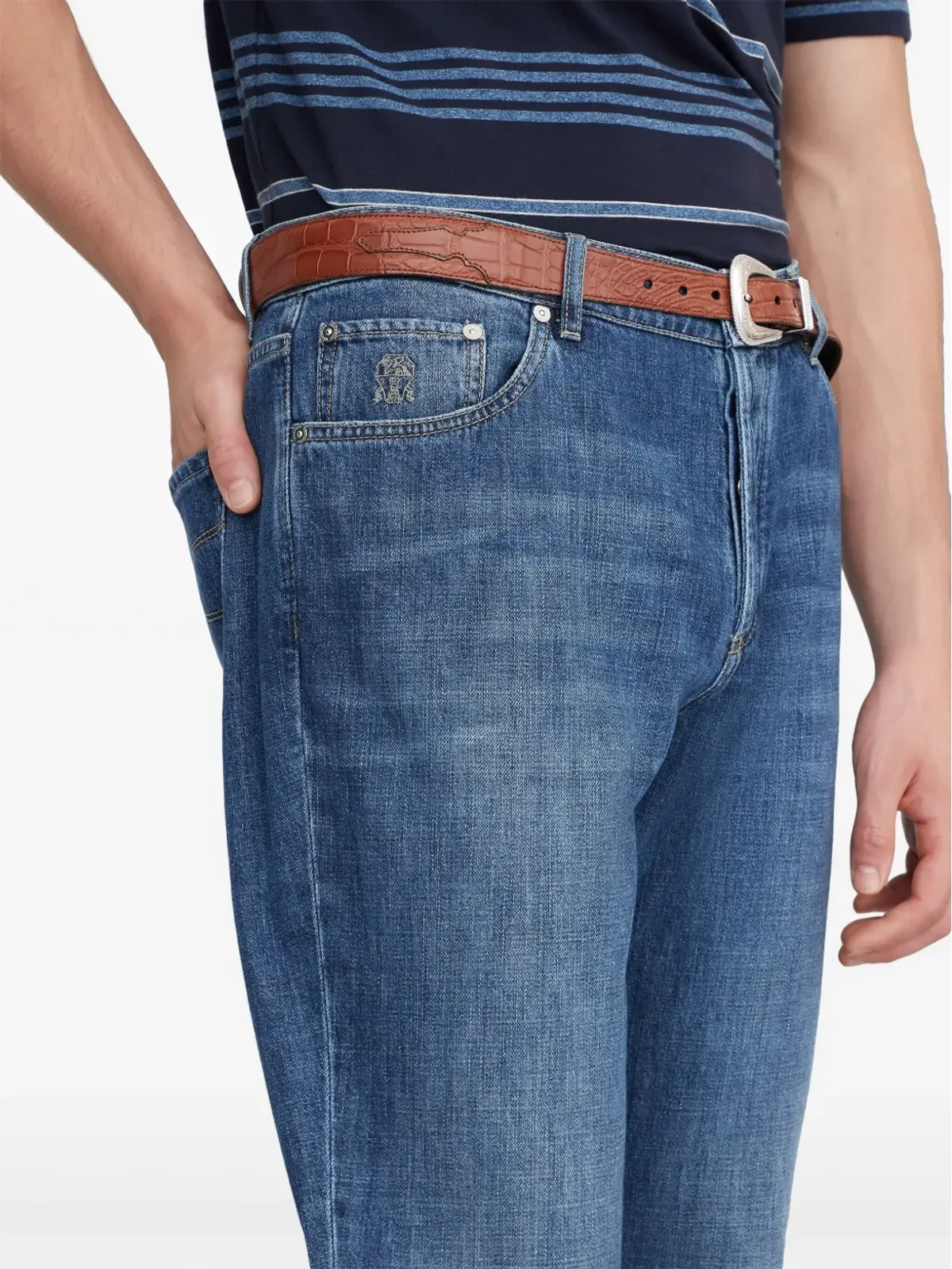 Brunello Cucinelli スリムカット ミッドライズ ジーンズ - 画像5
