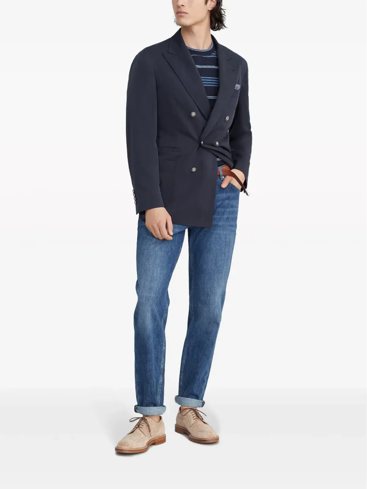 Brunello Cucinelli スリムカット ミッドライズ ジーンズ - 画像2