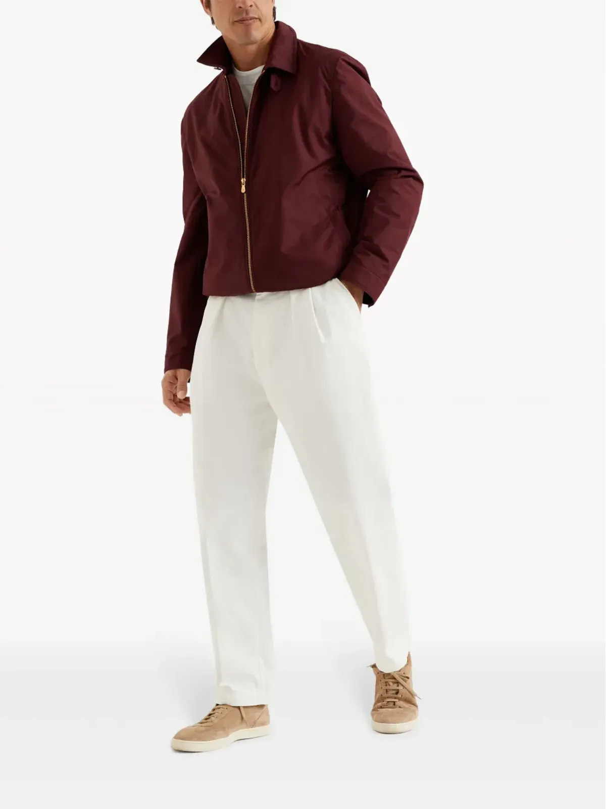 Brunello Cucinelli メランジ風コットン Tシャツ - ホワイト - 画像2