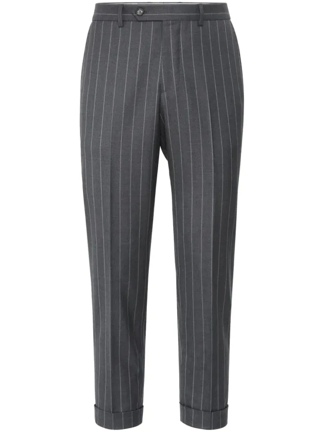 Brunello Cucinelli Brunello Cucinelli ストライプ ヴァージンウール パンツ グレーの商品画像