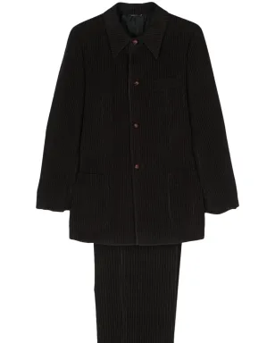 Romeo Gigli Pre-Owned 1990年代 コーデュロイ シングルブレストスーツ - パープル - サムネイル1