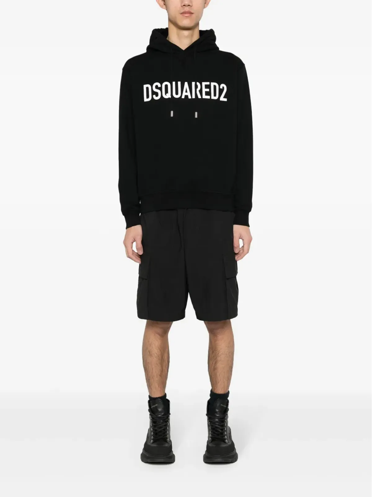 DSQUARED2 クールフィット ロゴプリント フーディー - 画像2